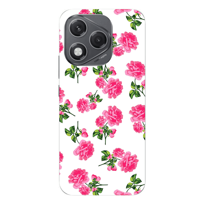 Honor 400 Lite Roses White Transparent Silicone TPU Θήκη